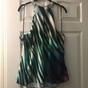 Calvin Klein multi color high neck sleeveless top